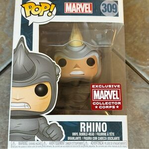 FUNKO POP! MARVEL SPIDERMAN RHINO #309 COLLECTOR CORPS EXCLUSIVE VAULTED…